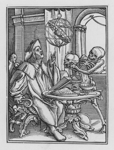Dança da Morte de Holbein: O Astrólogo de Hans after Holbein the Younger