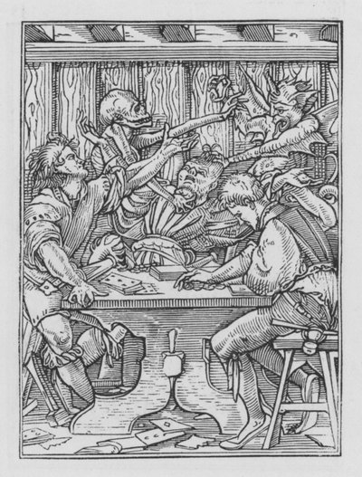 A Dança da Morte de Holbein: Os Gamesters de Hans after Holbein the Younger