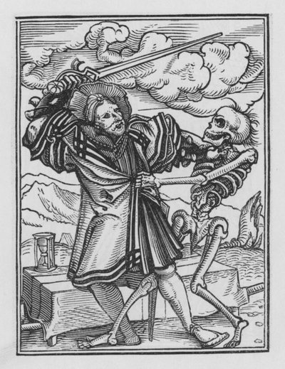 Dança da Morte de Holbein: O Cavalheiro de Hans after Holbein the Younger