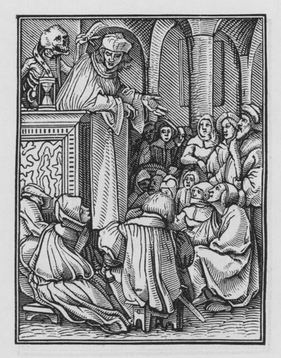 A Dança da Morte de Holbein: O Pregador de Hans after Holbein the Younger