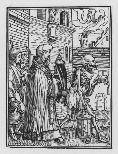 Dança da Morte de Holbein: O Sacerdote de Hans after Holbein the Younger
