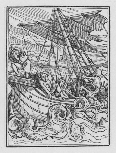 A Dança da Morte de Holbein: O Navio em uma Tempestade de Hans after Holbein the Younger