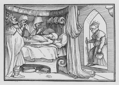 Jeroboão Envia Sua Esposa Disfarçada Para Consultar Ahijah, o Profeta, 1 Reis XIV, 12 de Hans after Holbein the Younger