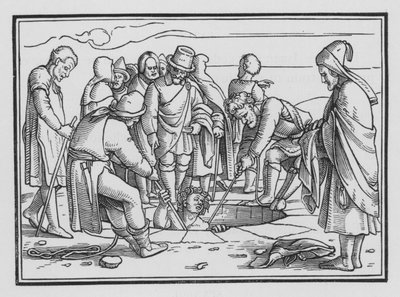 José é lançado em um poço, Gênesis XXXVII, 28 de Hans after Holbein the Younger