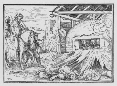 Sadraque, Mesaque e Abednego são lançados no fogo, Daniel III, 23 de Hans after Holbein the Younger
