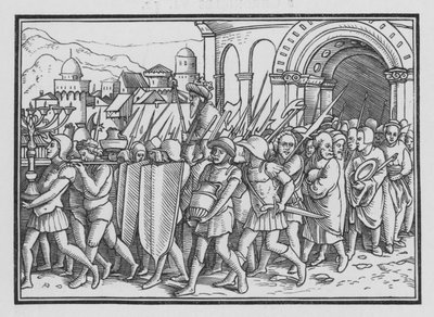 Shishak Spoileth Jerusalém, 2 Crônicas XII, 9 de Hans after Holbein the Younger