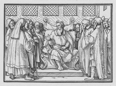 A Genealogia de Adão Recitada, 1 Crônicas IX, 1 de Hans after Holbein the Younger