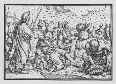 Os israelitas murmuram por falta de pão, Êxodo XVI, 4 de Hans after Holbein the Younger