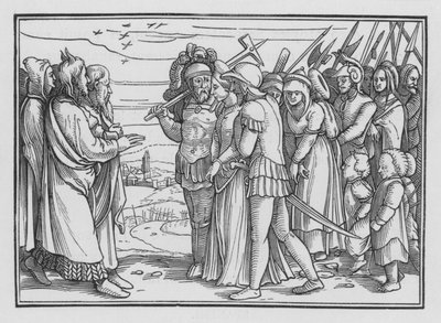 Os midianitas estragados e Balaão morto, números XXXI, 9 de Hans after Holbein the Younger
