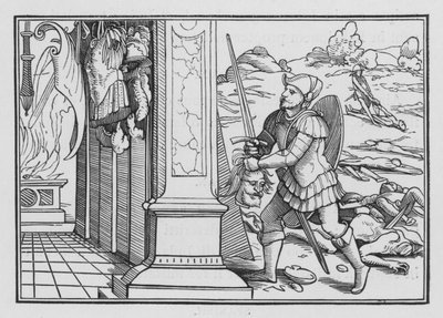 A derrota e morte de Saul, 1 Crônicas X, 10 de Hans after Holbein the Younger