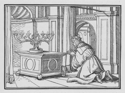 A Oferta Solene de Salomão em Gibeão, 2 Crônicas I, 6 de Hans after Holbein the Younger