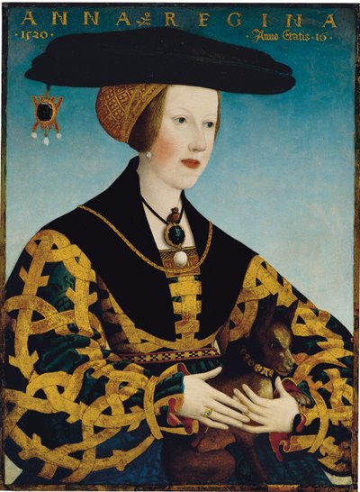 Retrato da rainha Ana da Hungria de Hans or Johan Maler