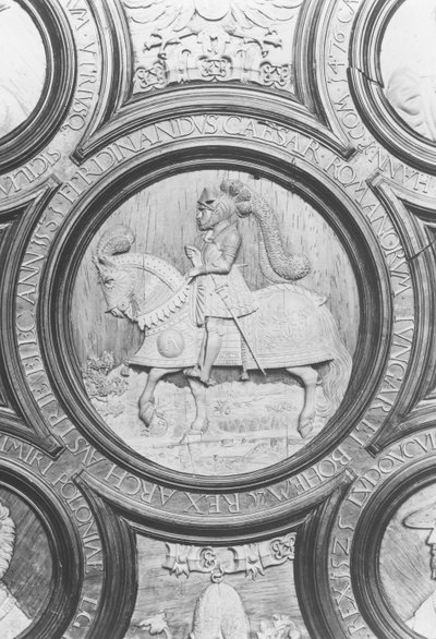 Ferdinand I de Habsburgo (madeira) de Hans, the younger Kels