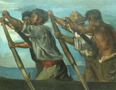 Alemão: Ruderer. Estudo dos frescos da Estação Zoológica de Nápoles Os Remadores de Hans von Marées
