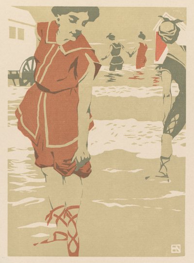 Banhistas, c. 1900. de Hans von Newmann