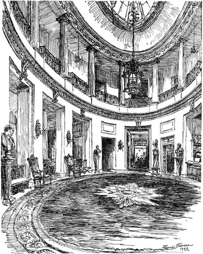 Hall de entrada do clube RAC, Pall Mall, Londres, 1946 de Hanslip Fletcher
