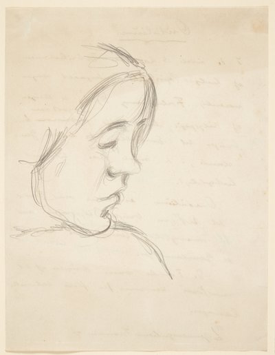 Retrato de Bodil, irmã do artista de Harald Giersing