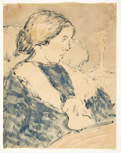 Retrato de mulher sentada virada para a direita de Harald Giersing
