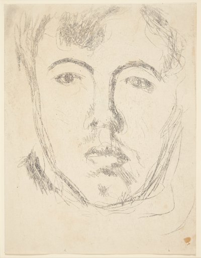 Auto-retrato. Cabeça na cara de Harald Giersing