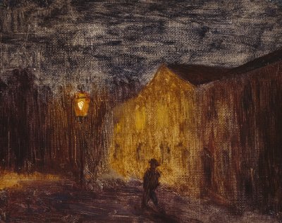 A lanterna (candeeiro) 1894 (óleo sobre tela) de Harald Oscar Sohlberg