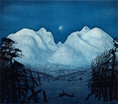Noite de Inverno em Rondane de Harald Oscar Sohlberg