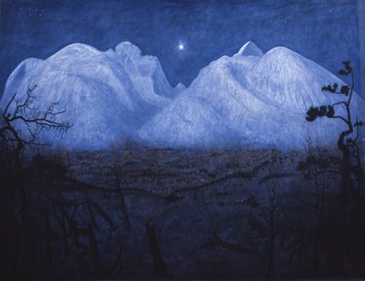 Noites de inverno nas montanhas de Harald Oscar Sohlberg