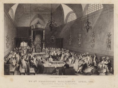 Rei Guilherme IV prorroga o parlamento em abril de 1831 de Harden Sidney Melville