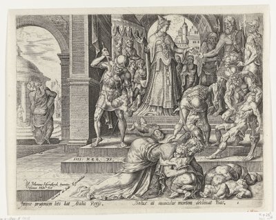 Rainha Atalja manda matar os filhos reais História de Joás e Rainha Atalja (título da série) de Harmen Jansz Muller