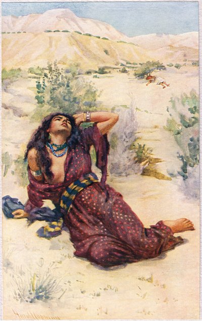 Hagar, ilustração de &39;Mulheres da Bíblia&39;, publicado pela The Religious Tract Society, 1927 de Harold Copping