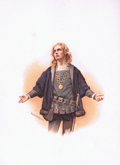 Hamlet, ilustração de Hamlet de Harold Copping