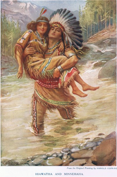 Hiawatha e Minehaha de Harold Copping