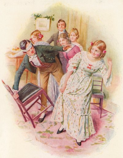 Ilustração para um conto de Natal de Charles Dickens (cor litho) de Harold Copping