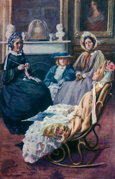 Ilustração para boas esposas por Louisa M Alcott de Harold Copping