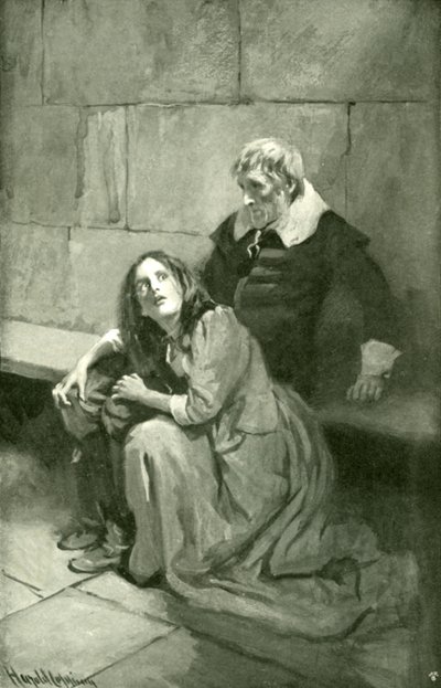 Sr. Desânimo e sua filha muito medo de Harold Copping