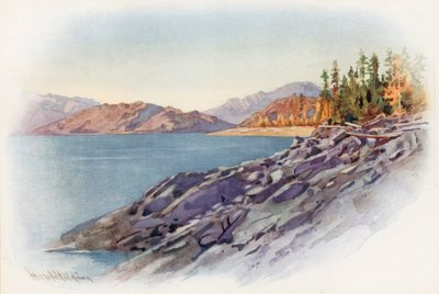 No lago Kootenay de Harold Copping