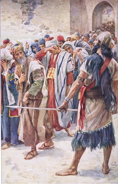 Os cativos da Babilônia, ilustração de imagens que ensinam a série de coroa, 1920 de Harold Copping