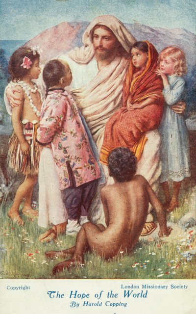 A esperança do mundo (litografia a cores) de Harold Copping