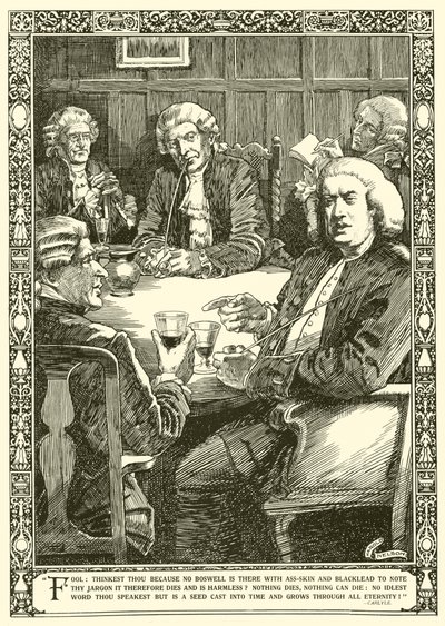 Dr. Johnson em conversa (litho) de Harold Edward Hughes Nelson