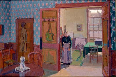 Interior com Mrs Mounter, 1916-1917 de Harold Gilman