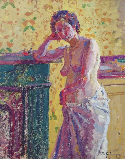 Interior com nude (óleo sobre tela) de Harold Gilman