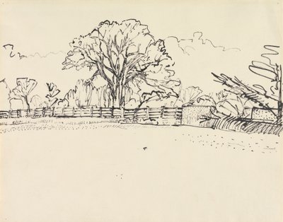 Paisagem com uma Cerca de Harold Gilman