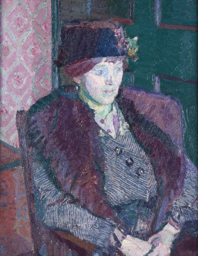 Retrato da Sra. Victor Sly, c.1914-15 de Harold Gilman