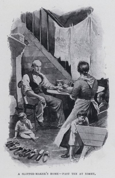 A casa de um sapateiro, depois das dez da noite (foto a p/b) de Harold Hume Piffard