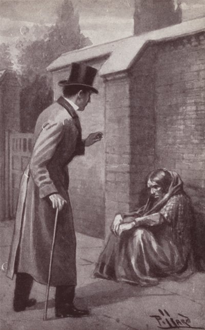 Ilustração para The Mystery Of Edwin Drood de Charles Dickens (litho) de Harold Hume Piffard