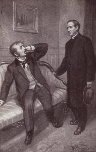 Ilustração para The Mystery Of Edwin Drood de Charles Dickens (litho) de Harold Hume Piffard