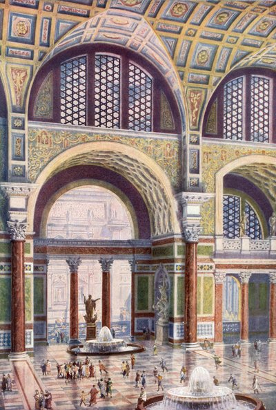 Tepidarium dos Banhos de Caracalla em sua beleza intocada de Harold Oakley