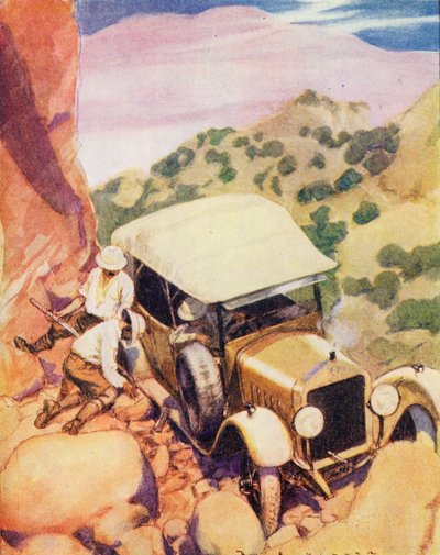Dificuldades de condução nos trópicos (litografia a cores) de Harold Robert Millar