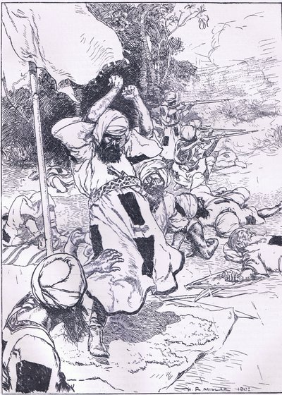 A morte do califa, ilustração deCassells História da Inglaterra, de 1900 de Harold Robert Millar
