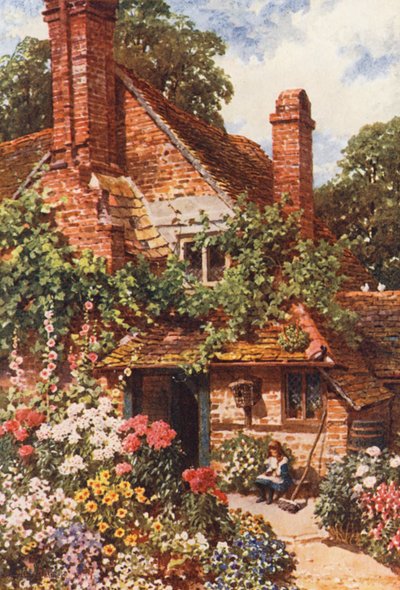 Uma casa de campo, Compton (litografia a cores) de Harold Sutton Palmer