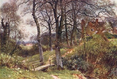 Um caminho para a aldeia, Ockley (litografia a cores) de Harold Sutton Palmer